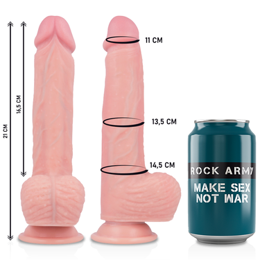 Dildo Realistico con Imbracatura e Ventosa, 21 cm, TPE Ipoallergenico